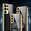 Marble Tempered Glass Case For Samsung Galaxy S22 Ultra S21 Plus S22 Plus S21 Ultra Soft Plalting Frame Cover Geometric Pattern miniinthebox