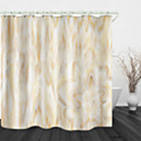 Marbling Flowers Digital Printing Shower Curtain Shower Curtains Hooks Modern Polyester New Design