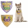 Mardi Gras Pet Bandanas Triangle Plaid Eye Mask Pattern Green Purple Yellow Bandanas for Dog Cat Garnaval Adjustable Neckerchief Bandanas for Dogs Cats 7.8-16.5 miniinthebox