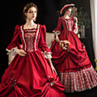 Maria Antonietta Retro Vintage Rococo Medieval Vacation Dress Dress Women