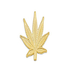 marijuana leaf lapel pin (gold)