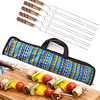 Marshmallow Roasting Sticks 5 sets Portable Easy to Install Stainless Steel for Outdoor Picnic Blue
