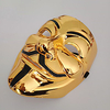 Mask Inspired by V for Vendetta Golden Silver Halloween Halloween Masquerade Adults