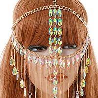 Masquerade Retro Vintage Ethnic ABS Resin Alloy For Lady Cosplay Halloween Carnival Women