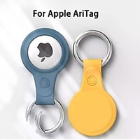 Matte PU Leather Protective Case For Apple Airtag Tracker Location Anti-Lost Anti-Scratch Protector Cover For iPhone Airtags with Keychain Smart Accessory miniinthebox