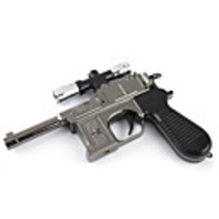 Mauser Gun Shaped Lighter with Red Laser Light (Black)
