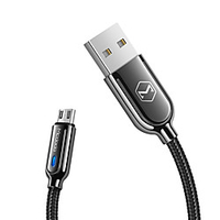 MCDODO Micro USB Cable Braided LED Quick Charge 2.4 A 1.5m(5Ft) 1.0m(3Ft) Nylon TPE For Samsung Xiaomi HuaweiPhone Accessory miniinthebox