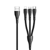 MCDODO Micro USB Lightning USB C Cable Braided 1 to 3 Quick Charge 3 A 1.2m(4Ft) Nylon TPE For Samsung Xiaomi HuaweiPhone Accessory miniinthebox