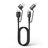 MCDODO Micro USB Lightning USB C Cable Braided 1 to 4 Quick Charge 3 A 1.2m(4Ft) Nylon TPE For Samsung Xiaomi HuaweiPhone Accessory miniinthebox