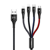 MCDODO Micro USB Lightning USB C Cable Braided LED 1 to 4 2.4 A 1.2m(4Ft) Nylon TPE For Samsung Xiaomi HuaweiPhone Accessory miniinthebox