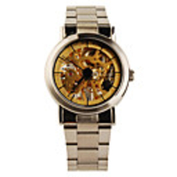 Mechanical Self-winding Wristwatch with Black Golden Hand For Men