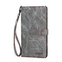 MEGSHI Case For Samsung Galaxy S10 / S9 Plus / Note10 Wallet / Card Holder / Shockproof Full Body Cases Solid Colored Hard PU Leather