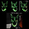 Men And Women Halloween LED Streamer Full Face Mask Party Wolf Head Ghost Face Clown Horror Glow Mask