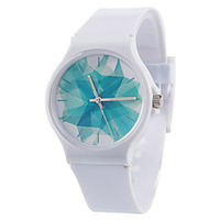 Men and Women Sport Watch Quartz New Arrival Chronograph Analog White Black Blue / One Year / Rubber