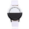 Men and Women Sport Watch Quartz Outdoor Chronograph Analog White Black / One Year / PU Leather / Large Dial