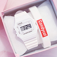 Men and Women Sport Watch Quartz Outdoor Chronograph Digital White Black Blue / One Year / Silicone