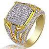 Men Ring Cubic Zirconia Classic Gold 18K Gold Plated Joy Stylish 1pc 8 9 10 11 12 / Men