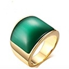 Men Ring Emerald Classic Green Coffee Titanium Steel Fashion 1pc 7 8 9 10 11 / Men
