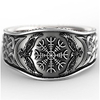 Men Ring Geometrical Silver Silver-Plated Flower Vintage 1pc 7 8 9 10 11 / Men