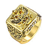 Men Ring Sculpture Gold Silver Alloy family crest Punk Russian 1pc 7 8 9 10 11 / Men