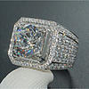 Men Ring Synthetic Diamond Pave White Copper Fashion Luxury Big 1pc 8 9 10 11 12 / Men