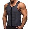 men waist trainer vest weightloss hot neoprene corset compression sweat body shaper slimming sauna tank top workout shirt (gray,  xl) miniinthebox