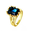 Men Women Ring Cubic Zirconia 1pc Gold Gold Plated Imitation Diamond Round Stylish Anniversary Party Evening Jewelry Geometrical Flower