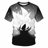 mens 3d dragon ball goku printed short sleeve t-shirts casual anime cosplay tee tops s-3xl miniinthebox