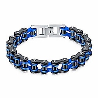 mens bikers bracelet stainless steel motorcycle bike chain bracelets 8.4 inch
