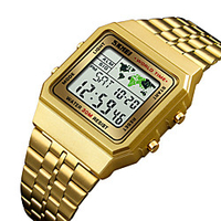 mens boys world time quartz watch digital watch sports watch countdown alarm clock stopwatch litbwat
