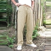 mens casual trousers lightweight Drawstring waist pants Straight breathable yoga gym summer pants dark khaki miniinthebox