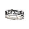 mens claddagh ring oxidized sterling silver made in ireland size 10