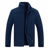 mens fleece jacket full zip polar fleece sweatshirts hoodies man soft breathable windproof fleece sweatshirt jacket coat tops for walking hiking travel casual (dark blue,  small)