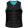 mens hot sweat body shaper tank top tummy fat burner slimming sauna vest weight loss shapewear neoprene (blue,  l)