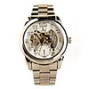 Mens Mechanical Automatic Wrist Watch Luminous Silvery