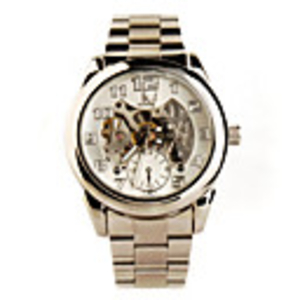 Mens Mechanical Automatic Wrist Watch Luminous Silvery
