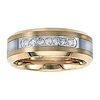 mens natural diamond wedding band in yellow tungsten carbide (0.20ct,  h-i,  i2)
