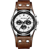 mens stylish casual classic design business dress elegant luxury genuine leather strap chronograph multifunctonal wrist watch
