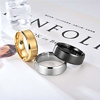 mens wedding rings couples 6mm titanium rings for men women wedding bands (simple pack of 3,  7)