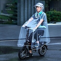 Mens Womens Reflective Cycling Bicycle Bike Raincoat Rain Cape Poncho Hooded Windproof Rain Coat Mobility Scooter Cover miniinthebox