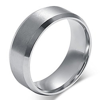 mens womens wedding bands classic 8mm titanium steel promise rings for him high polish comfort fit size 10