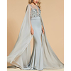 Mermaid / Trumpet Beautiful Back Luxurious Engagement Formal Evening Dress Illusion Neck Sleeveless Sweep / Brush Train Chiffon Lace with Appliques 2020