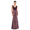 Mermaid / Trumpet Celebrity Style Sexy Engagement Formal Evening Dress V Neck Sleeveless Floor Length Tulle Velvet with Sequin Embroidery 2020