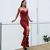 Mermaid / Trumpet Celebrity Style Sexy Party Wear Wedding Guest Dress Strapless Sleeveless Floor Length Spandex with Sleek 2020