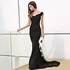 Mermaid / Trumpet Elegant Beautiful Back Prom Formal Evening Dress Off Shoulder Short Sleeve Court Train Spandex with Appliques 2020