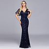 Mermaid / Trumpet Elegant Empire Party Wear Formal Evening Dress Jewel Neck Short Sleeve Floor Length Tulle with Ruffles Embroidery 2020