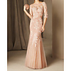 Mermaid / Trumpet Elegant Floral Engagement Formal Evening Dress Illusion Neck Long Sleeve Floor Length Lace Tulle with Appliques 2020