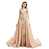 Mermaid / Trumpet Elegant Sexy Engagement Formal Evening Dress V Neck Sleeveless Detachable Sequined with Sequin 2020