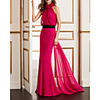 Mermaid / Trumpet Floral Sexy Wedding Guest Formal Evening Dress High Neck Sleeveless Sweep / Brush Train Chiffon with Sash / Ribbon 2020