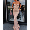 Mermaid / Trumpet Glittering bodycon Party Wear Formal Evening Dress Spaghetti Strap Sleeveless Sweep / Brush Train Spandex with Sequin 2020
